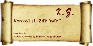 Konkolyi Zénó névjegykártya